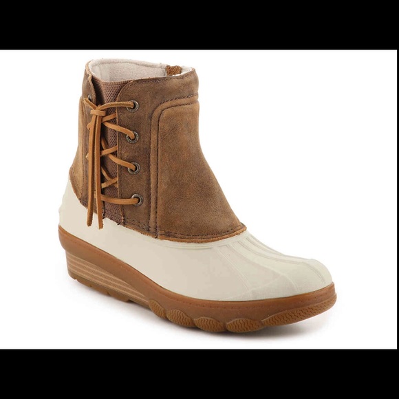 sperry saltwater spray wedge duck boot